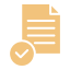 Document icon with checkmark symbol.