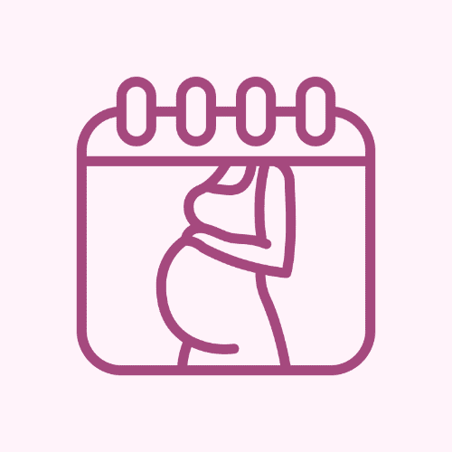 Pregnancy icon on calendar background illustration.